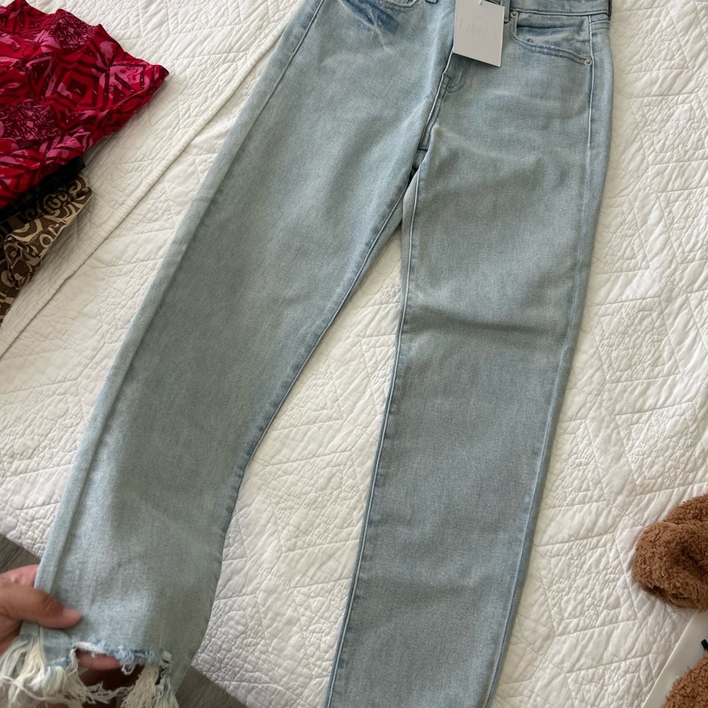 Pistola Light Wash Straight Leg Jeans